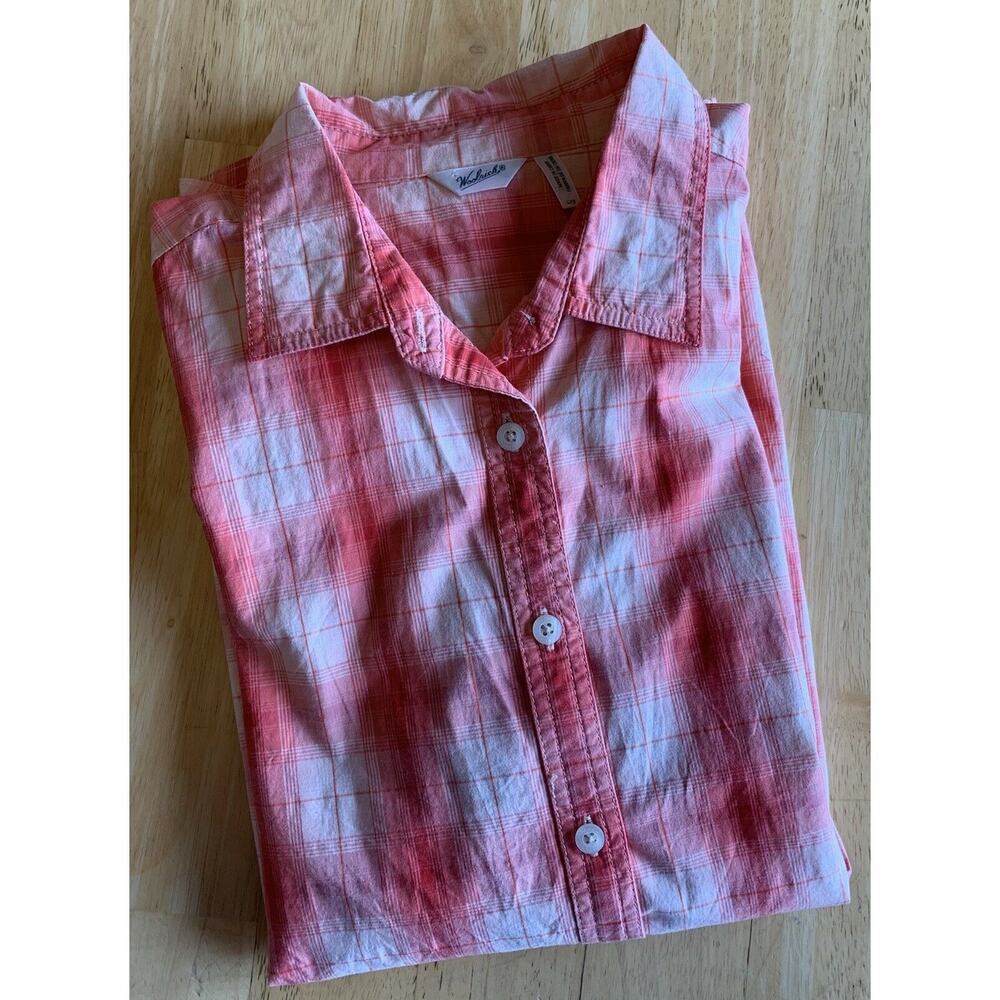 Woolrich Women’s Coral‎ Cream Plaid LS Shirt - Picture 9 of 11